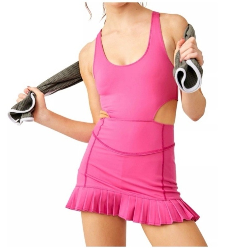 Free People Movement Skortsie Dress XL Pink‎ Back it up pickleball tennis